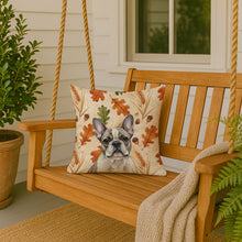 Load image into Gallery viewer, Pied French Bulldog Heirloom Fall Throw Pillow