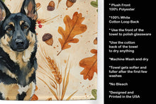 Load image into Gallery viewer, Black and Tan German Shepherd Heirloom Fall Kitchen Towel