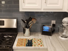 Load image into Gallery viewer, Black German Shepherd Heirloom Fall Glass Cutting Board