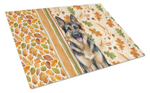 Load image into Gallery viewer, German Shepherd Heirloom Fall Glass Cutting Board