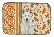 Load image into Gallery viewer, White German Shepherd Heirloom Fall Dish Drying Mat
