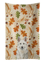 Load image into Gallery viewer, White German Shepherd Heirloom Fall Kitchen Towel