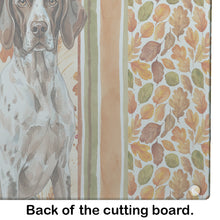 Load image into Gallery viewer, German Shorthaired Pointer Heirloom Fall Glass Cutting Board