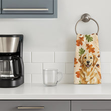 Load image into Gallery viewer, Golden Retriever Heirloom Fall Kitchen Towel
