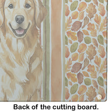 Load image into Gallery viewer, Golden Retriever Heirloom Fall Glass Cutting Board