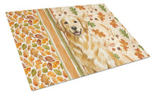 Load image into Gallery viewer, Golden Retriever Heirloom Fall Glass Cutting Board
