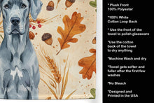 Load image into Gallery viewer, Blue Great Dane Heirloom Fall Kitchen Towel