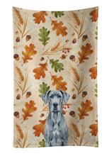 Load image into Gallery viewer, Blue Great Dane Heirloom Fall Kitchen Towel