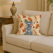 Load image into Gallery viewer, Blue Great Dane Heirloom Fall Throw Pillow