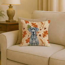 Load image into Gallery viewer, Blue Great Dane Heirloom Fall Throw Pillow
