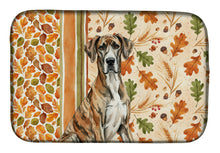 Load image into Gallery viewer, Brindle Great Dane Heirloom Fall Dish Drying Mat