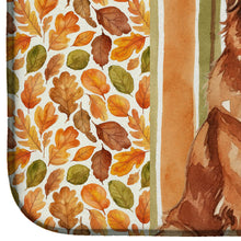 Load image into Gallery viewer, Reddish Brown Great Pyrenees Heirloom Fall Dish Drying Mat