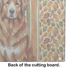 Load image into Gallery viewer, Reddish Brown Great Pyrenees Heirloom Fall Glass Cutting Board