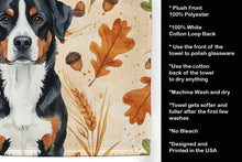 Load image into Gallery viewer, Greater Swiss Mountain Dog Heirloom Fall Kitchen Towel