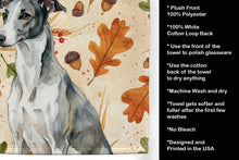 Load image into Gallery viewer, Black and White Greyhound Heirloom Fall Kitchen Towel