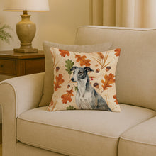 Load image into Gallery viewer, Black and White Greyhound Heirloom Fall Throw Pillow