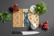 Load image into Gallery viewer, Black Greyhound Heirloom Fall Glass Cutting Board