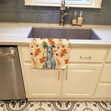 Load image into Gallery viewer, Blue Brindle Greyhound Heirloom Fall Kitchen Towel