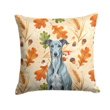 Load image into Gallery viewer, Blue Brindle Greyhound Heirloom Fall Throw Pillow