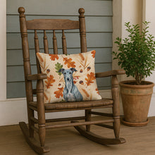 Load image into Gallery viewer, Blue Brindle Greyhound Heirloom Fall Throw Pillow