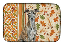 Load image into Gallery viewer, Brindle Greyhound Heirloom Fall Dish Drying Mat