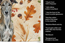 Load image into Gallery viewer, Brindle Greyhound Heirloom Fall Kitchen Towel