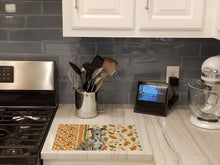 Load image into Gallery viewer, Brindle Greyhound Heirloom Fall Glass Cutting Board