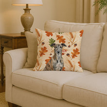 Load image into Gallery viewer, Brindle Greyhound Heirloom Fall Throw Pillow
