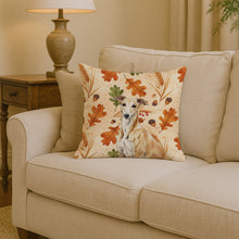 Load image into Gallery viewer, Fawn Greyhound Heirloom Fall Throw Pillow