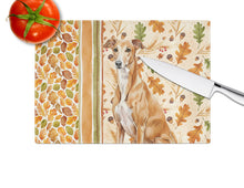 Load image into Gallery viewer, Red Greyhound Heirloom Fall Glass Cutting Board