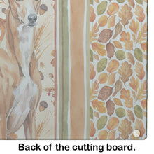 Load image into Gallery viewer, Red Greyhound Heirloom Fall Glass Cutting Board