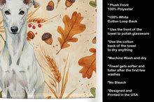Load image into Gallery viewer, White Greyhound Heirloom Fall Kitchen Towel
