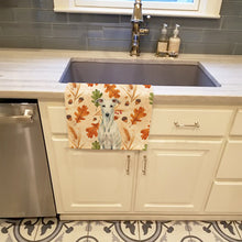 Load image into Gallery viewer, White Greyhound Heirloom Fall Kitchen Towel