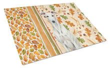 Load image into Gallery viewer, White Greyhound Heirloom Fall Glass Cutting Board