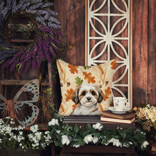 Load image into Gallery viewer, Parti-color Havanese Heirloom Fall Throw Pillow