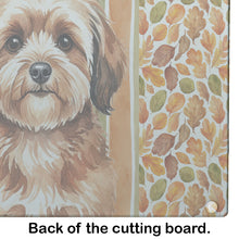Load image into Gallery viewer, Sable Havanese Heirloom Fall Glass Cutting Board