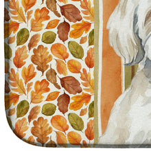 Load image into Gallery viewer, White Havanese Heirloom Fall Dish Drying Mat