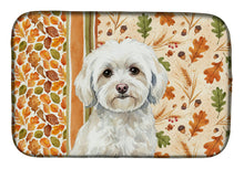Load image into Gallery viewer, White Havanese Heirloom Fall Dish Drying Mat