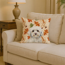 Load image into Gallery viewer, White Havanese Heirloom Fall Throw Pillow