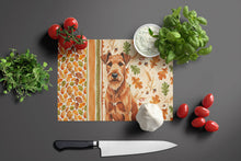 Load image into Gallery viewer, Irish Terrier Heirloom Fall Glass Cutting Board