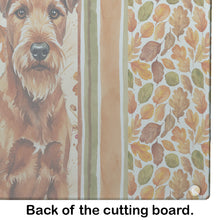 Load image into Gallery viewer, Irish Terrier Heirloom Fall Glass Cutting Board
