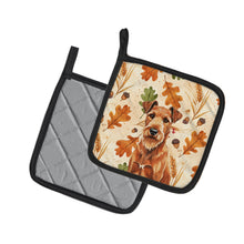 Load image into Gallery viewer, Irish Terrier Heirloom Fall Pair of Pot Holders