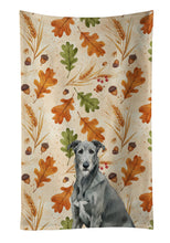 Load image into Gallery viewer, Gray Irish Wolfhound Heirloom Fall Kitchen Towel