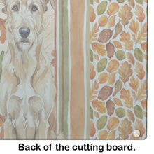 Load image into Gallery viewer, Wheaten Irish Wolfhound Heirloom Fall Glass Cutting Board