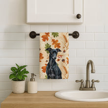 Load image into Gallery viewer, Black Italian Greyhound Heirloom Fall Kitchen Towel