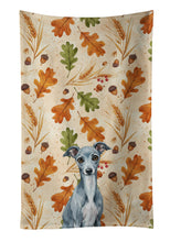 Load image into Gallery viewer, Blue Italian Greyhound Heirloom Fall Kitchen Towel