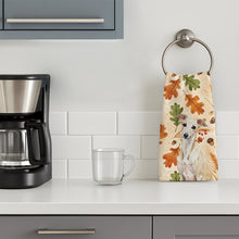 Load image into Gallery viewer, Cream Italian Greyhound Heirloom Fall Kitchen Towel