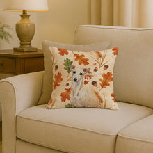 Load image into Gallery viewer, Cream Italian Greyhound Heirloom Fall Throw Pillow