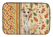 Load image into Gallery viewer, Fawn Italian Greyhound Heirloom Fall Dish Drying Mat