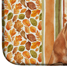 Load image into Gallery viewer, Red Italian Greyhound Heirloom Fall Dish Drying Mat